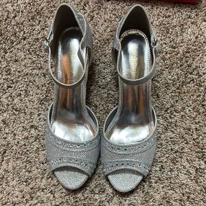 Elegant Silver Heels size 10